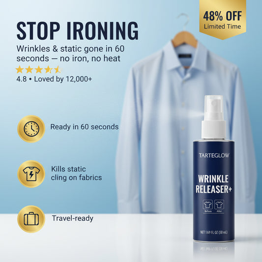 Tarteglow  Wrinkle Release Spray | Smooth Wrinkles & Kill Static in Seconds, No Iron