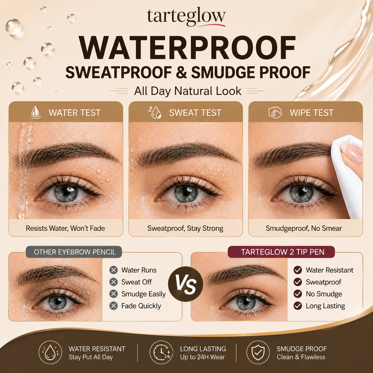 Last Day Buy 1 Get 1 Free✨tarteglow 2-Tip UltraFine Pen - Eyebrows
