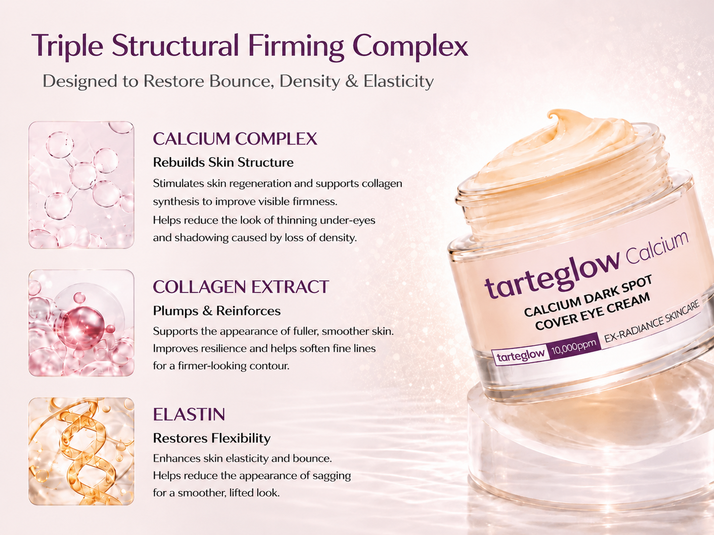 🔥LAST DAY 50% OFF!!tarteglow Korean Calcium Dark Spot Eye Cream