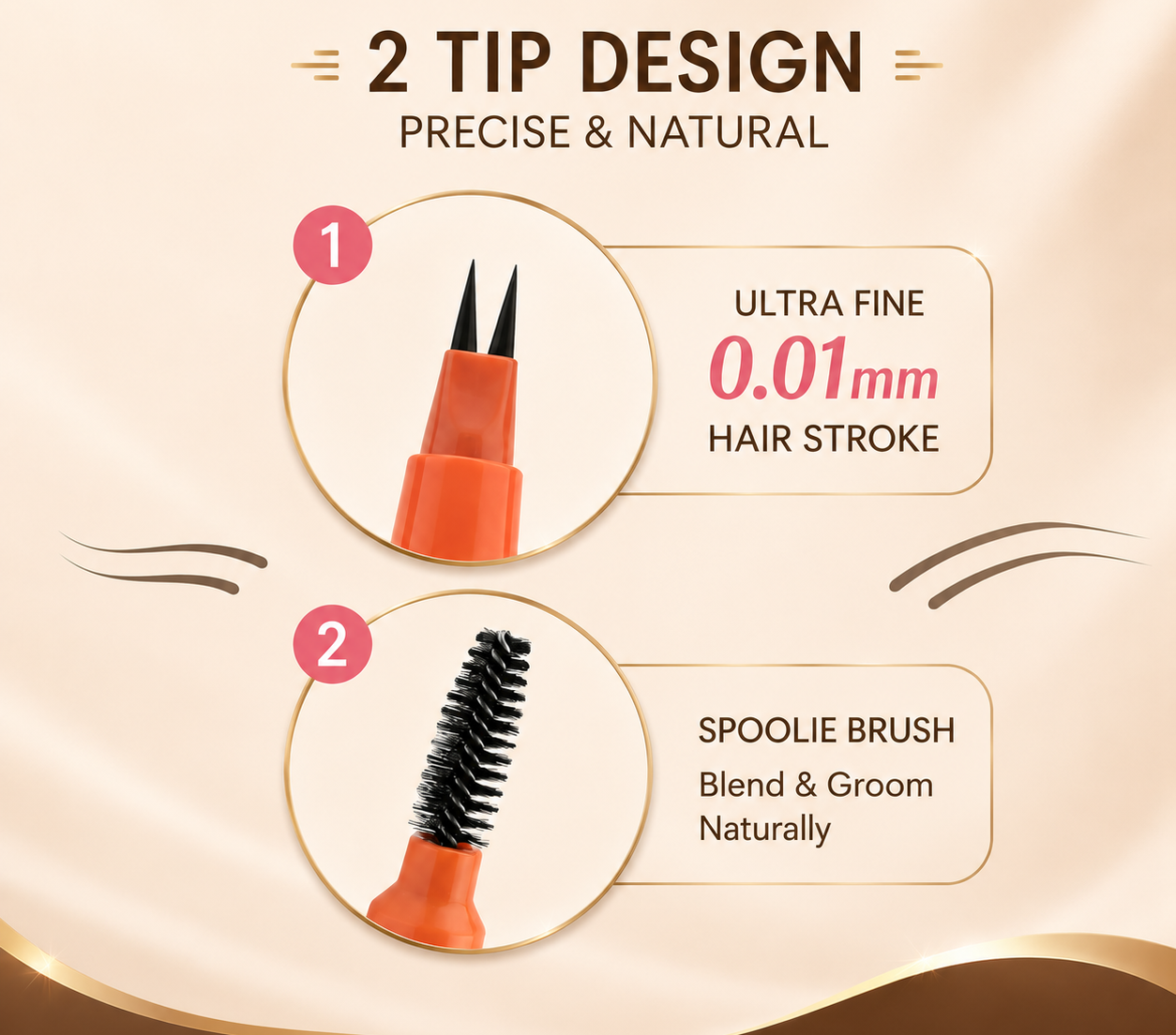 Last Day Buy 1 Get 1 Free✨tarteglow 2-Tip UltraFine Pen - Eyebrows