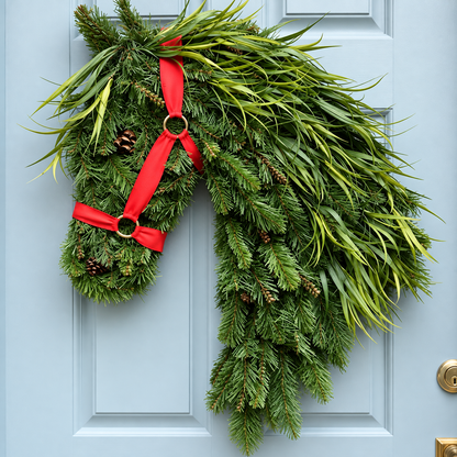The Rustic Horse Door Swag