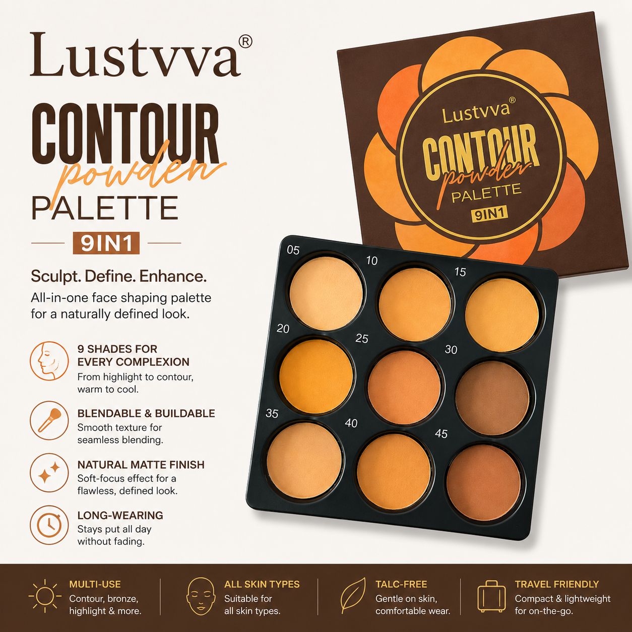Tarteglow 9-Color Foundation & Concealer Palette