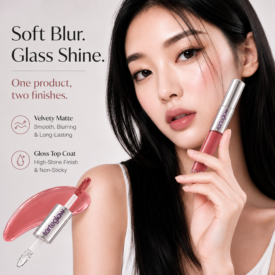 tarteglow — Dual-Ended Liquid Lipstick with Velvet Matte Color and Glossy Shine