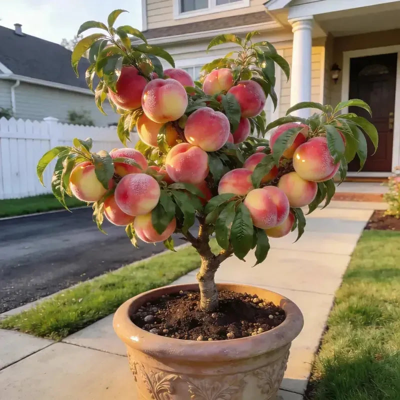 🔥 65K+ SOLD! 🍑 tarteglow "Honey Red" Dwarf Peach Tree Live Seeds